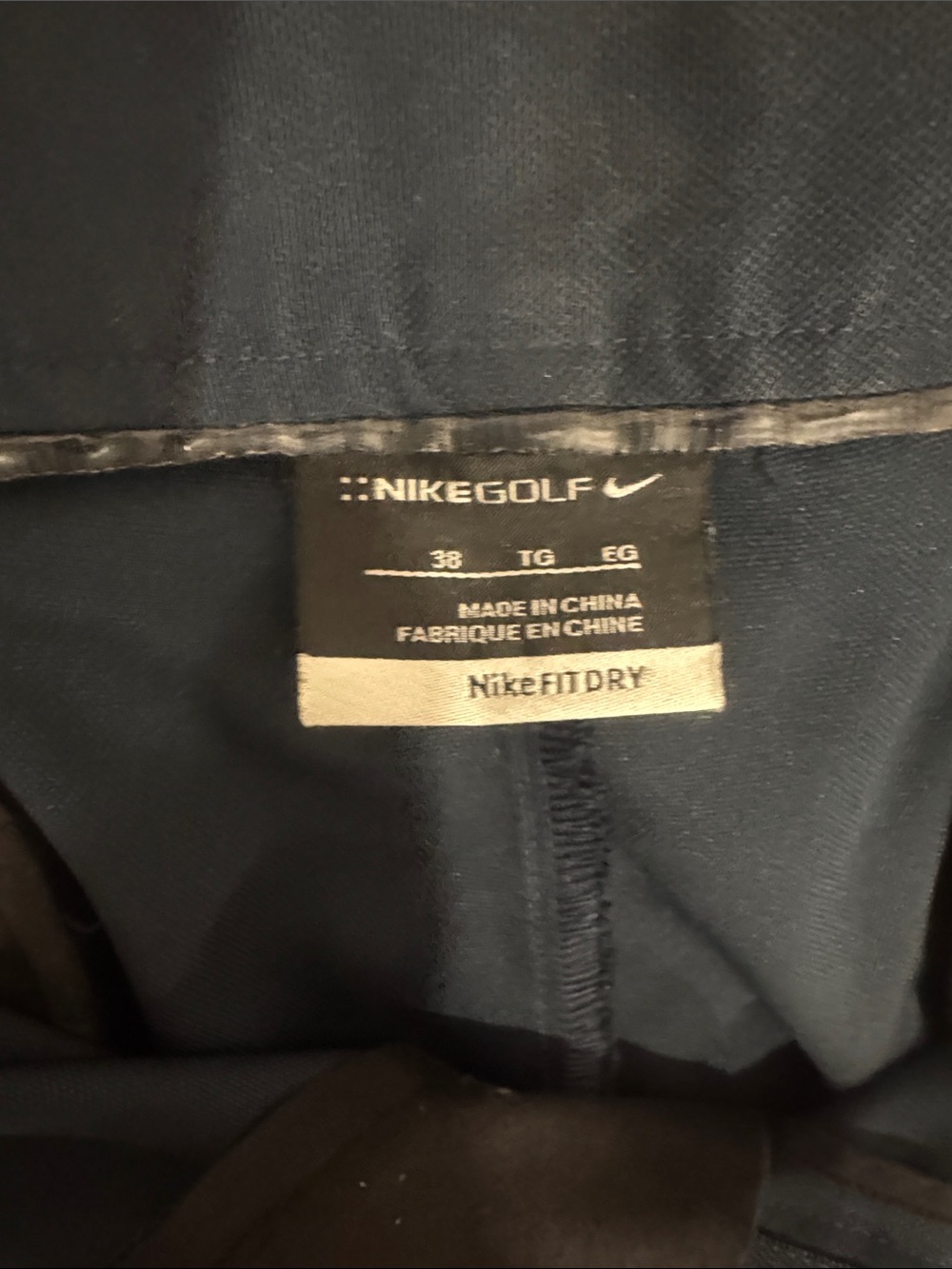 Men's Size 38 Nike Golf Flat Front Navy Shorts - Picture 3 of 8